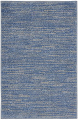 2' X 4' Blue And Grey Striped Non Skid Indoor Outdoor Runner Rug - Homeroots - Flyclothing LLC