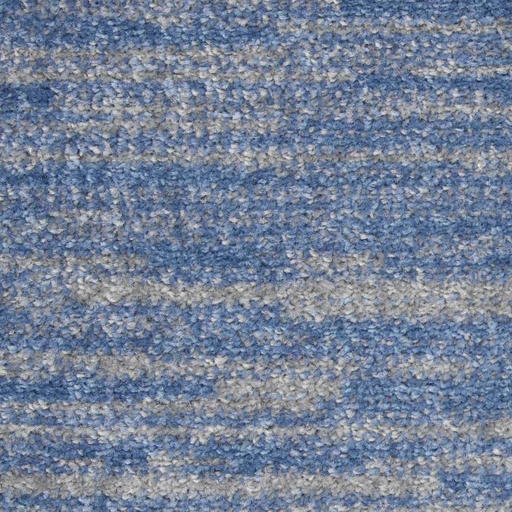 2' X 4' Blue And Grey Striped Non Skid Indoor Outdoor Runner Rug - Homeroots - Flyclothing LLC