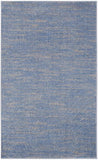 3' X 5' Blue And Grey Striped Non Skid Indoor Outdoor Area Rug