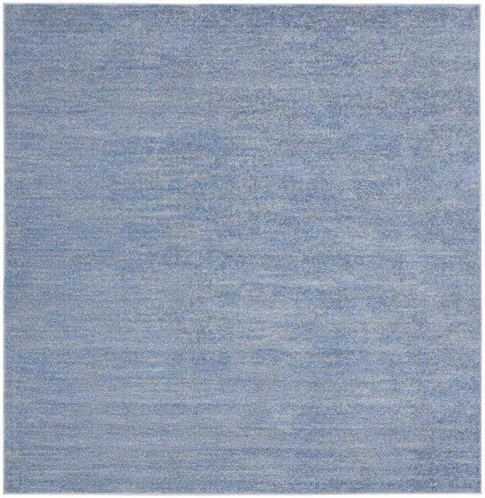 5' X 5' Blue And Grey Square Striped Non Skid Indoor Outdoor Area Rug - Homeroots