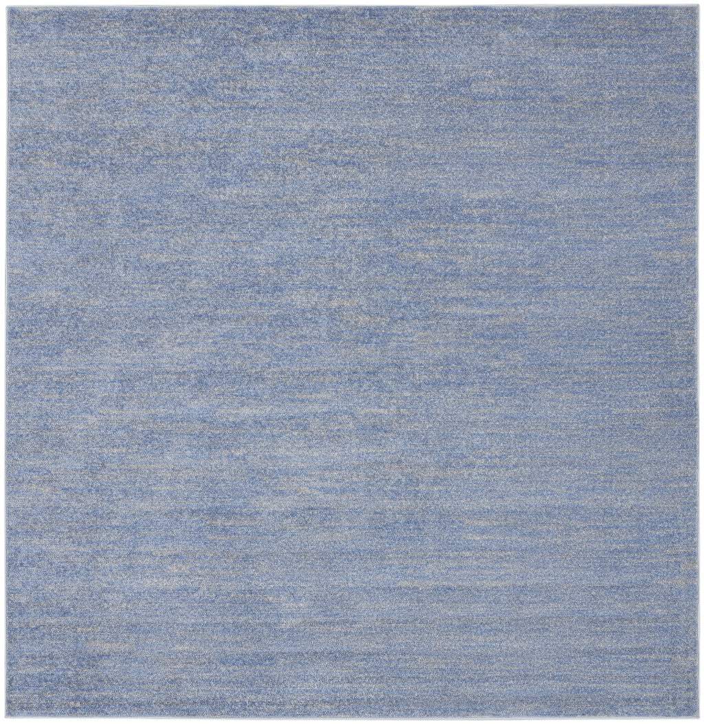 5' X 5' Blue And Grey Square Striped Non Skid Indoor Outdoor Area Rug - Homeroots - Flyclothing LLC