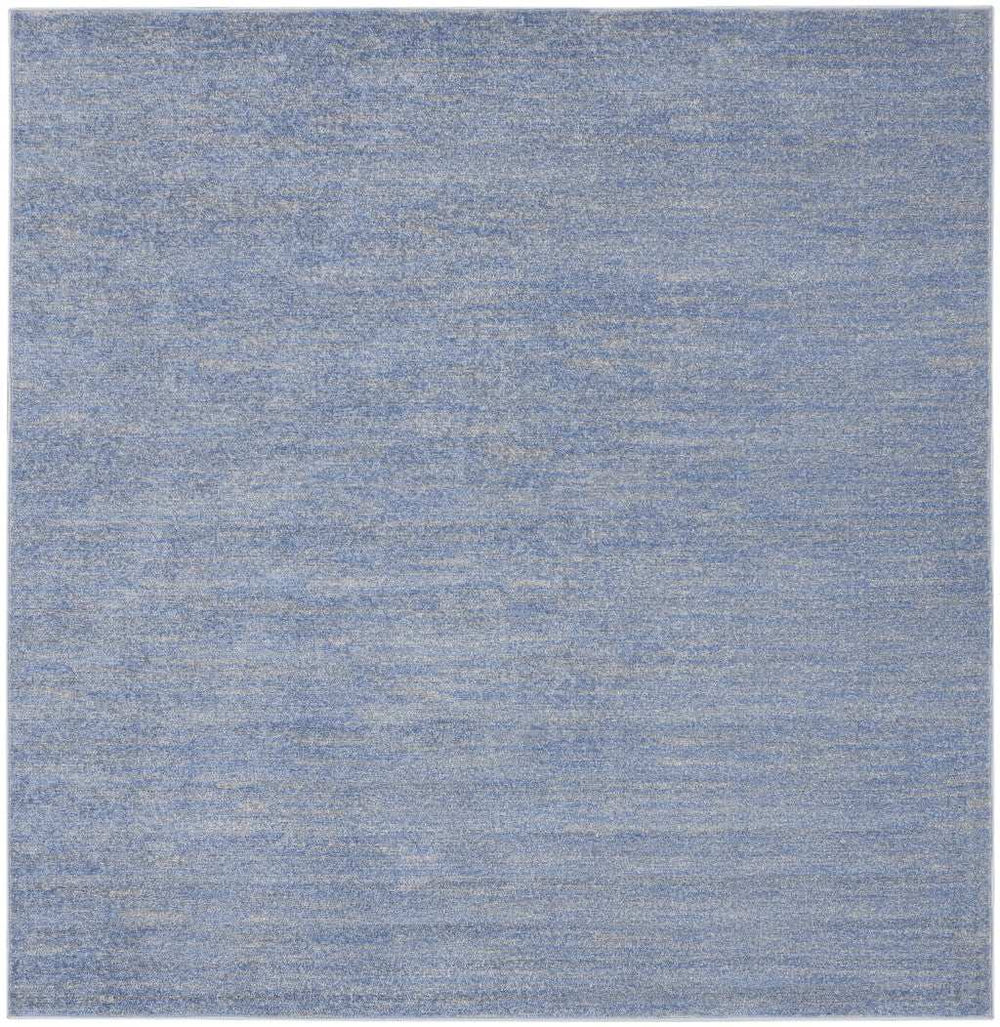 5' X 5' Blue And Grey Square Striped Non Skid Indoor Outdoor Area Rug - Homeroots - Flyclothing LLC