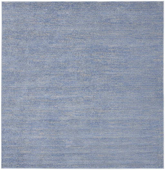 5' X 5' Blue And Grey Square Striped Non Skid Indoor Outdoor Area Rug - Homeroots - Flyclothing LLC