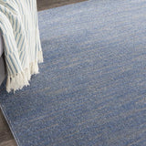 5' X 5' Blue And Grey Square Striped Non Skid Indoor Outdoor Area Rug - Homeroots - Flyclothing LLC
