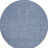 6' X 6' Blue And Grey Round Striped Non Skid Indoor Outdoor Area Rug - Homeroots - Flyclothing LLC