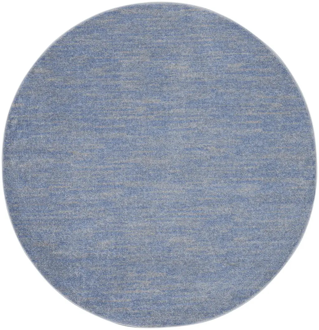 6' X 6' Blue And Grey Round Striped Non Skid Indoor Outdoor Area Rug - Homeroots - Flyclothing LLC