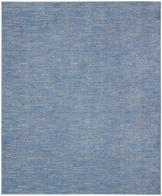 9' X 12' Blue And Grey Striped Non Skid Indoor Outdoor Area Rug - Homeroots - Flyclothing LLC