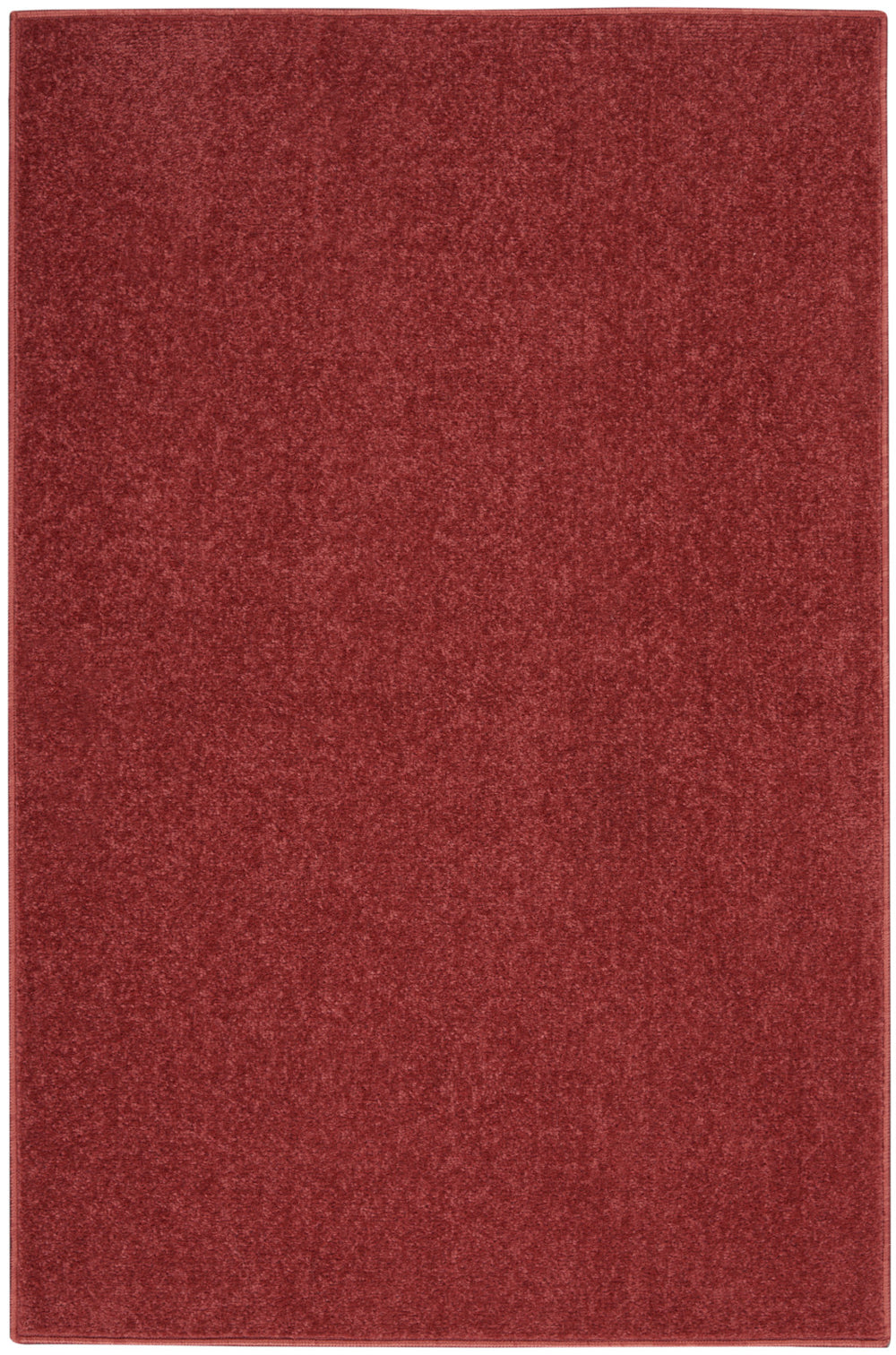 2' X 4' Brick Red Non Skid Indoor Outdoor Runner Rug - Homeroots