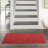 2' X 4' Brick Red Non Skid Indoor Outdoor Runner Rug - Homeroots - Flyclothing LLC