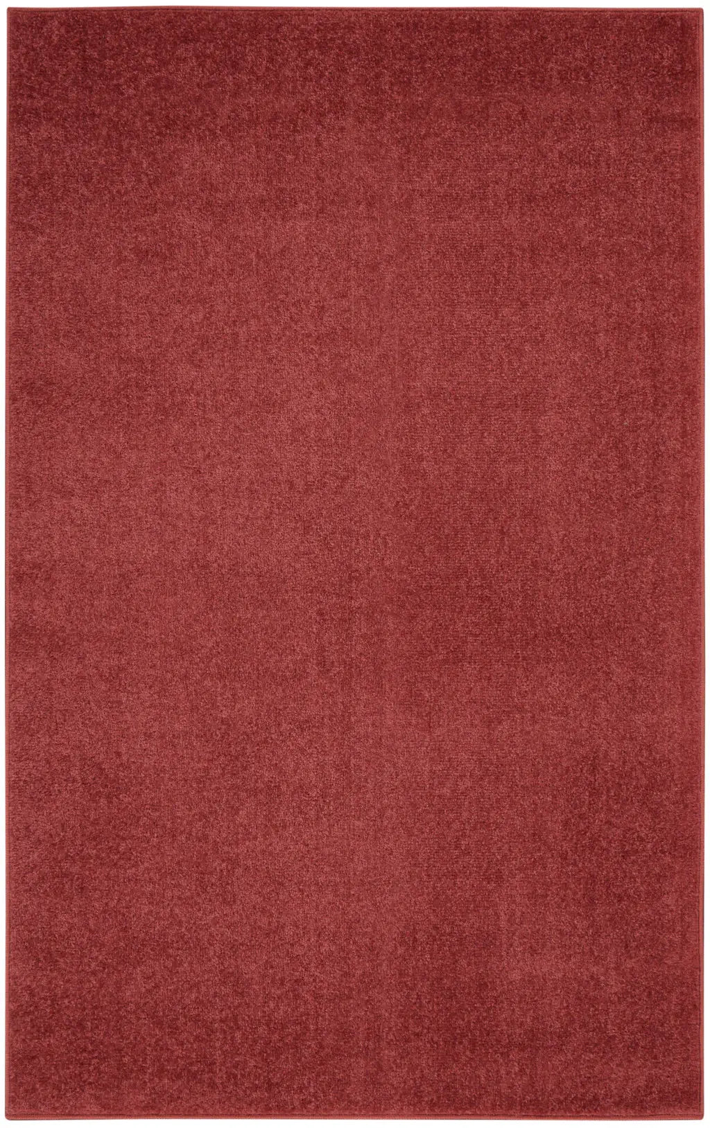 3' X 5' Brick Red Non Skid Indoor Outdoor Area Rug - Homeroots - Flyclothing LLC