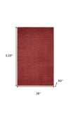 3' X 5' Brick Red Non Skid Indoor Outdoor Area Rug - Homeroots - Flyclothing LLC