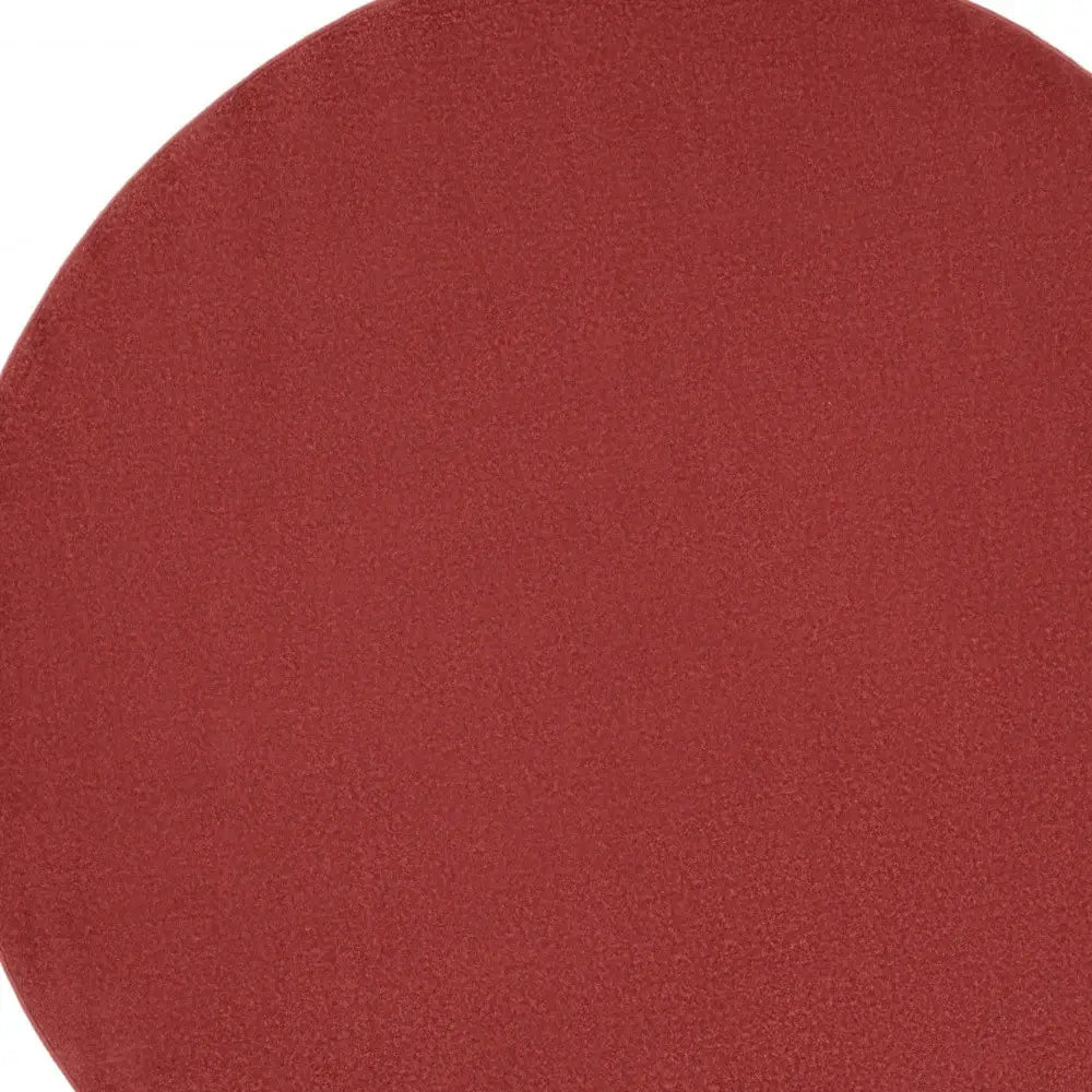 6' X 6' Brick Red Round Non Skid Indoor Outdoor Area Rug - Homeroots - Flyclothing LLC