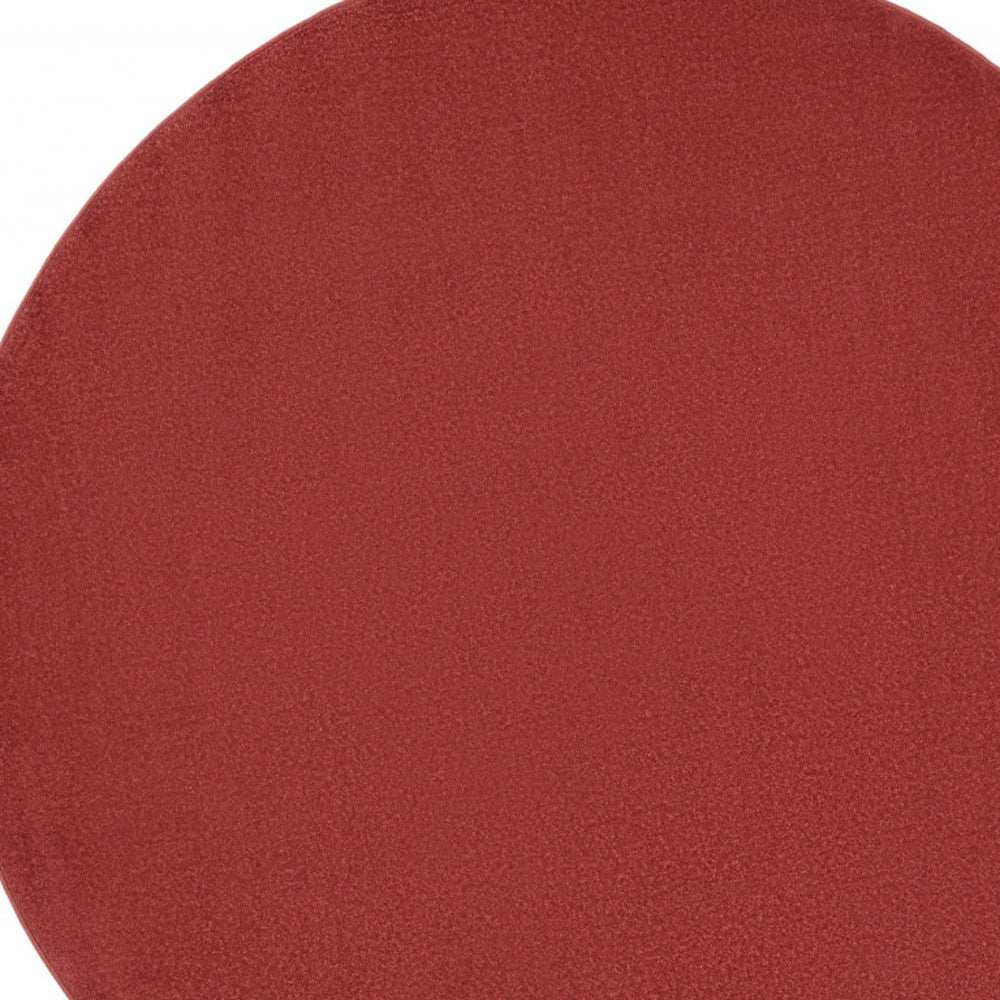 6' X 6' Brick Red Round Non Skid Indoor Outdoor Area Rug - Homeroots - Flyclothing LLC