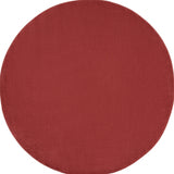 6' X 6' Brick Red Round Non Skid Indoor Outdoor Area Rug - Homeroots