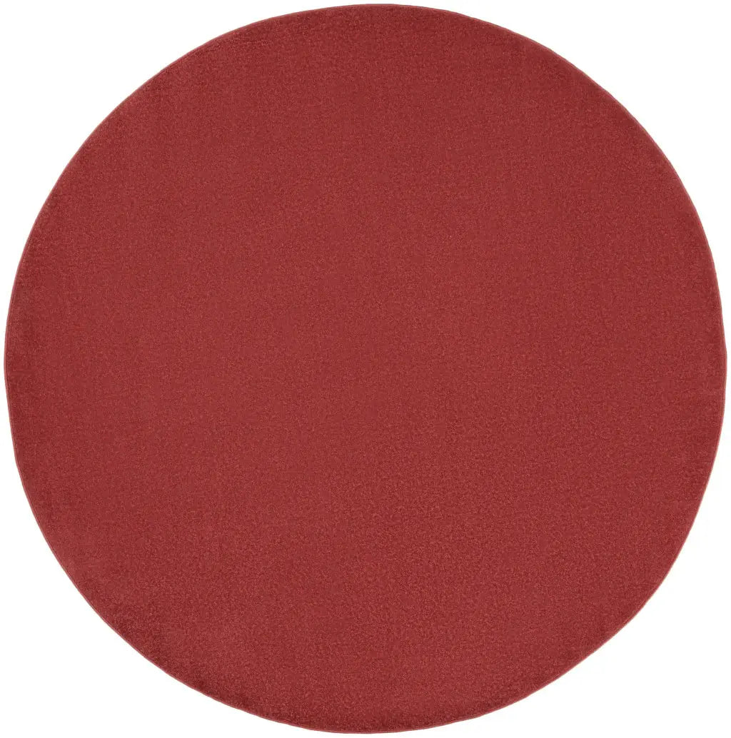 6' X 6' Brick Red Round Non Skid Indoor Outdoor Area Rug - Homeroots - Flyclothing LLC