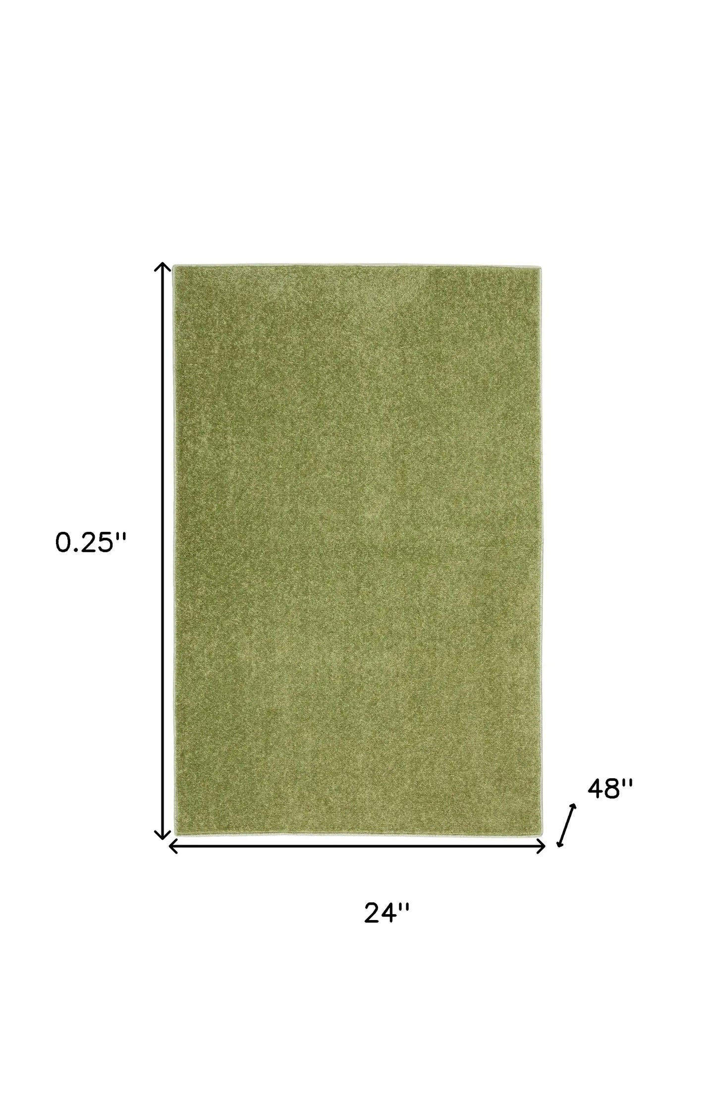 2' X 4' Green Non Skid Indoor Outdoor Runner Rug - Homeroots - Flyclothing LLC