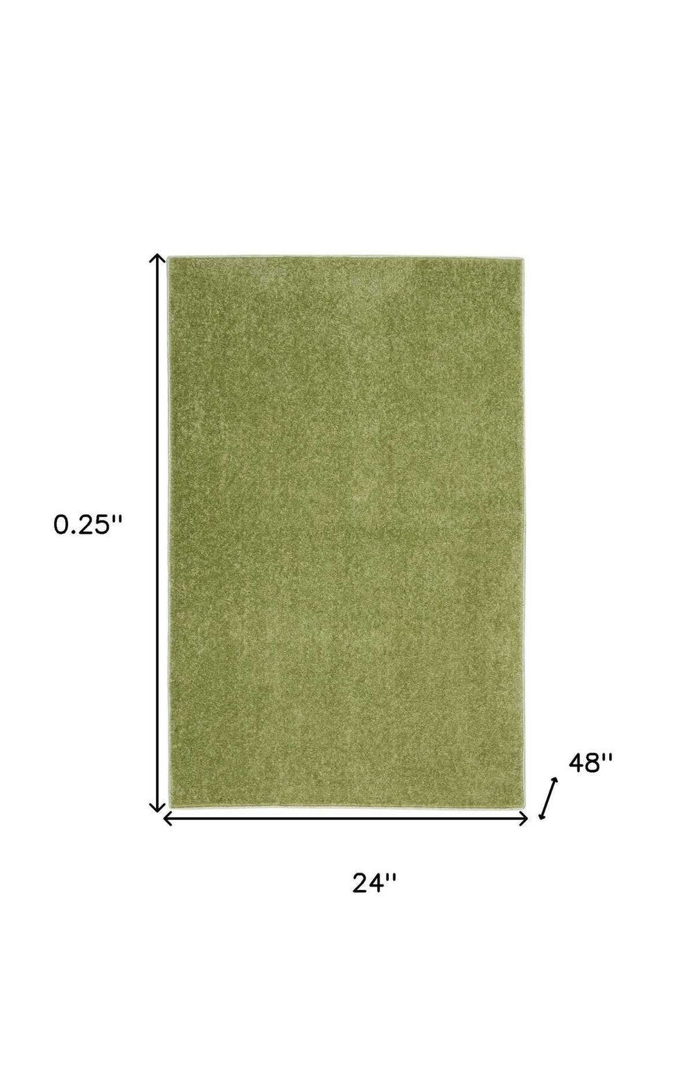 2' X 4' Green Non Skid Indoor Outdoor Runner Rug - Homeroots - Flyclothing LLC