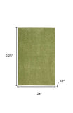 2' X 4' Green Non Skid Indoor Outdoor Runner Rug - Homeroots - Flyclothing LLC