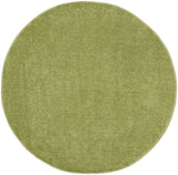 4' X 4' Green Round Non Skid Indoor Outdoor Area Rug - Homeroots