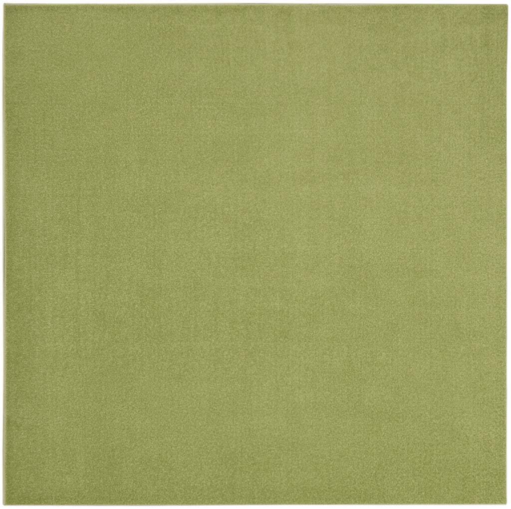 5' X 5' Green Square Non Skid Indoor Outdoor Area Rug - Homeroots - Flyclothing LLC