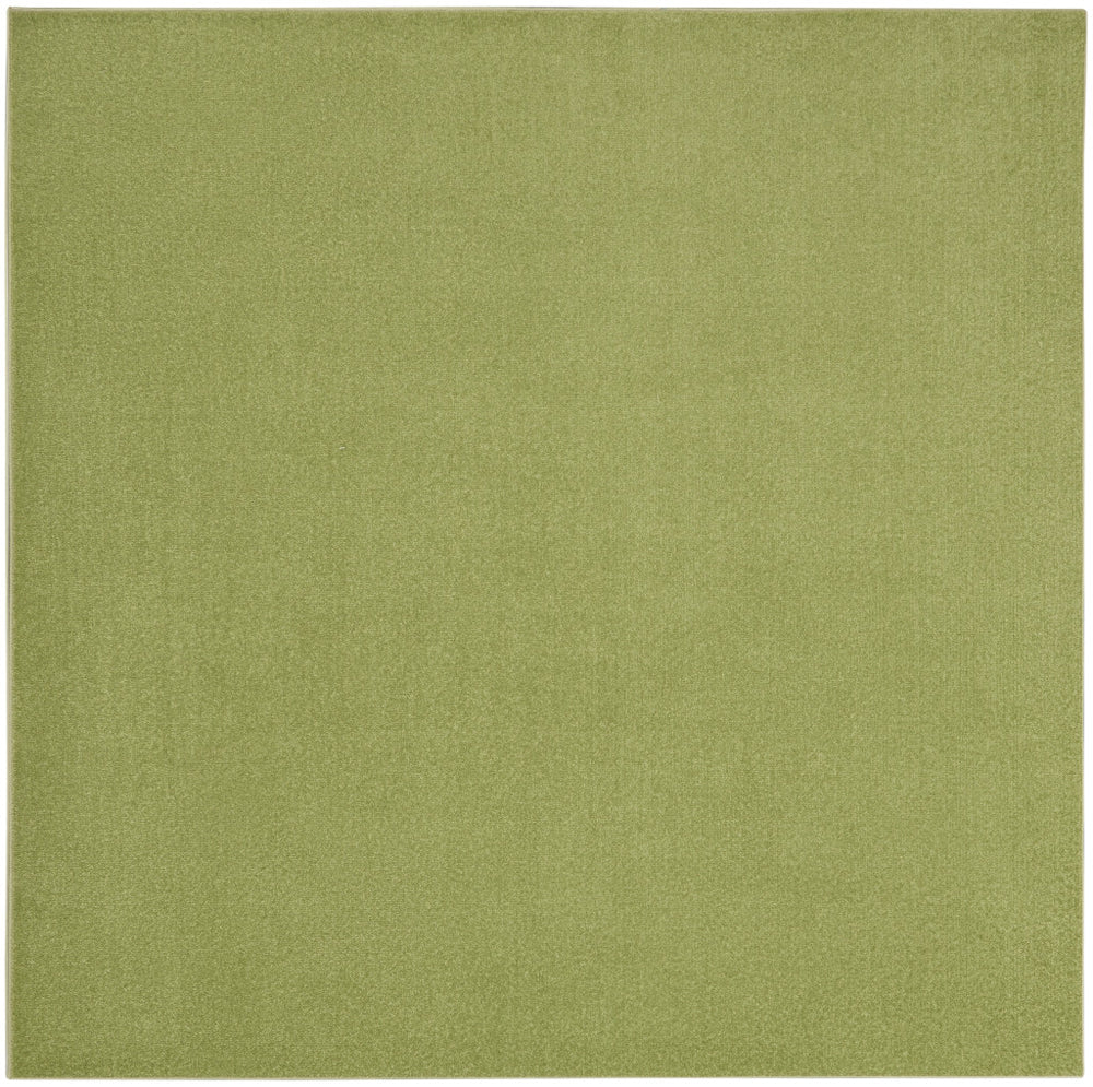 5' X 5' Green Square Non Skid Indoor Outdoor Area Rug