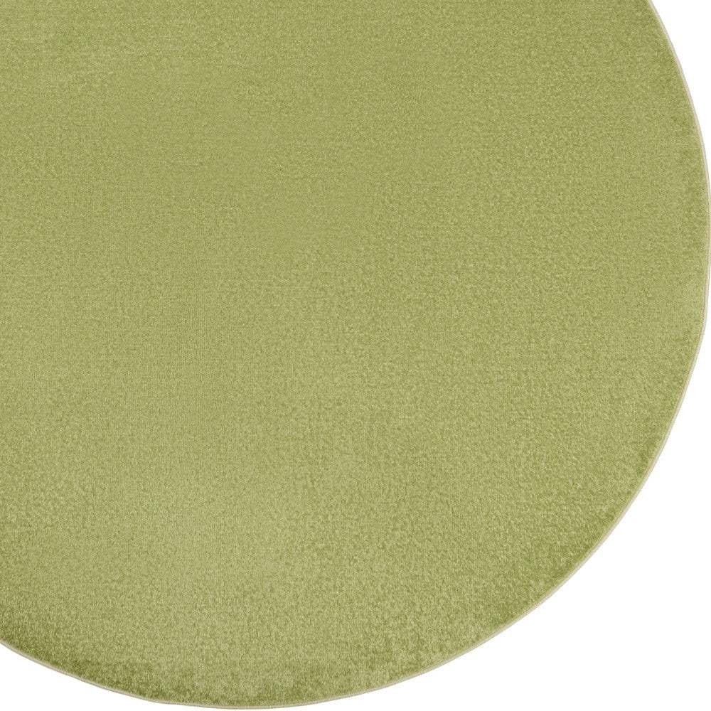 6' X 6' Green Round Non Skid Indoor Outdoor Area Rug - Homeroots - Flyclothing LLC