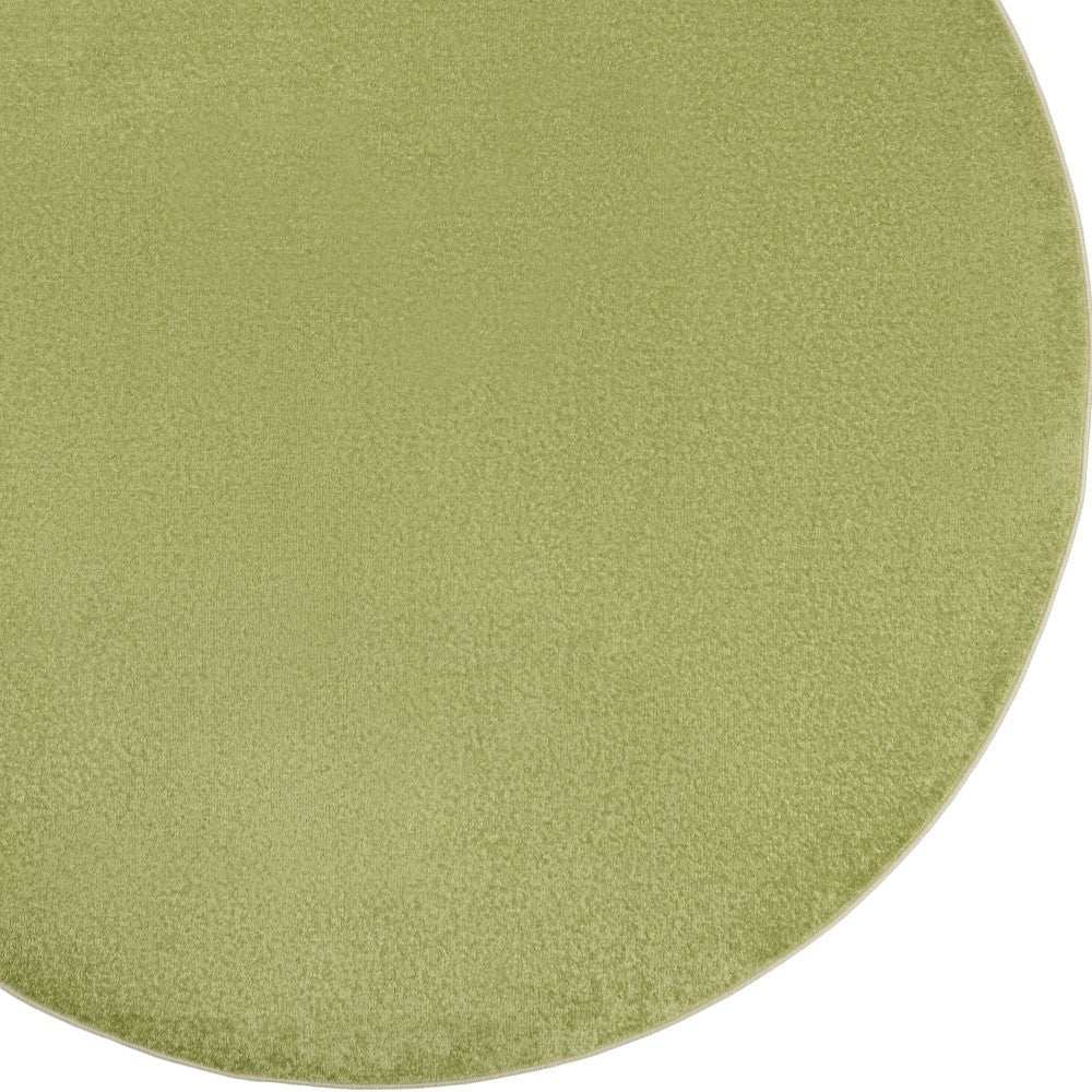 6' X 6' Green Round Non Skid Indoor Outdoor Area Rug - Homeroots - Flyclothing LLC