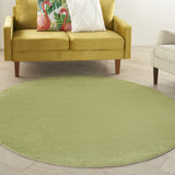 6' X 6' Green Round Non Skid Indoor Outdoor Area Rug - Homeroots