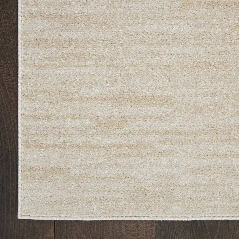 2' X 4' Ivory And Beige Non Skid Indoor Outdoor Runner Rug - Homeroots - Flyclothing LLC