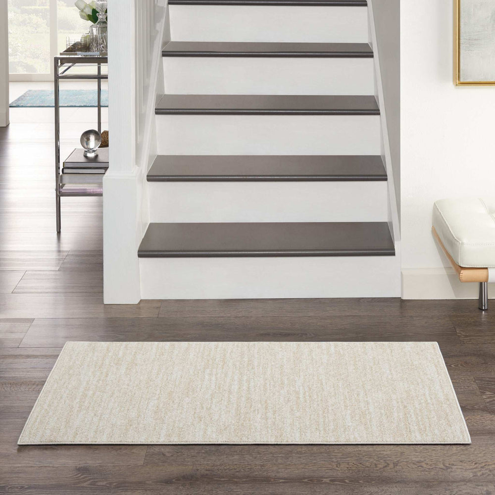 2' X 4' Ivory And Beige Non Skid Indoor Outdoor Runner Rug - Homeroots - Flyclothing LLC