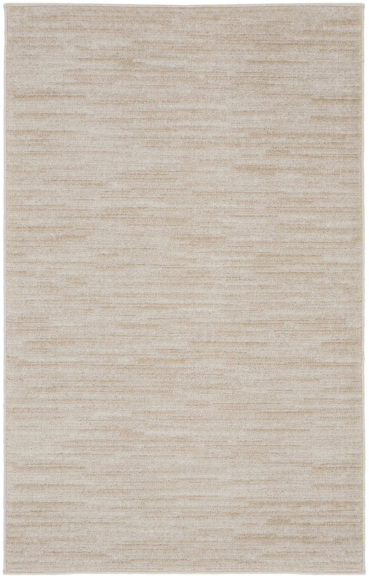 3' X 5' Ivory And Beige Non Skid Indoor Outdoor Area Rug - Homeroots - Flyclothing LLC