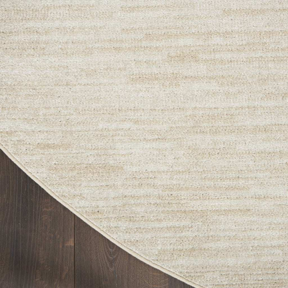 4' X 4' Ivory And Beige Round Non Skid Indoor Outdoor Area Rug - Homeroots - Flyclothing LLC