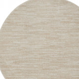 4' X 4' Ivory And Beige Round Non Skid Indoor Outdoor Area Rug - Homeroots
