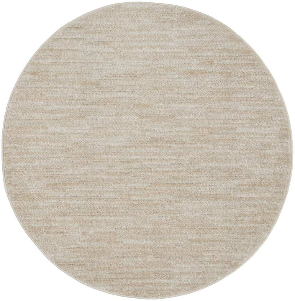 4' X 4' Ivory And Beige Round Non Skid Indoor Outdoor Area Rug - Homeroots - Flyclothing LLC