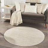 4' X 4' Ivory And Beige Round Non Skid Indoor Outdoor Area Rug - Homeroots - Flyclothing LLC