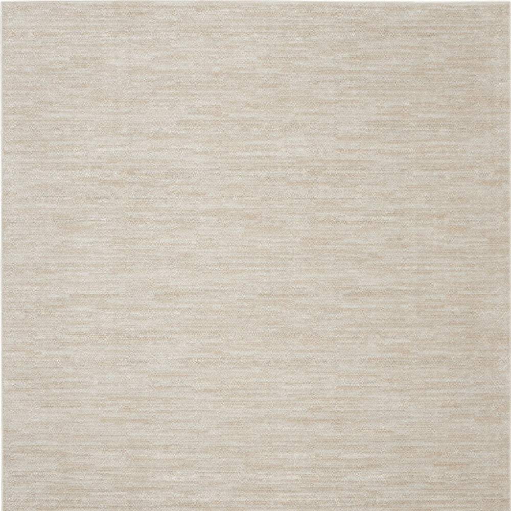 5' X 5' Ivory And Beige Square Non Skid Indoor Outdoor Area Rug - Homeroots - Flyclothing LLC