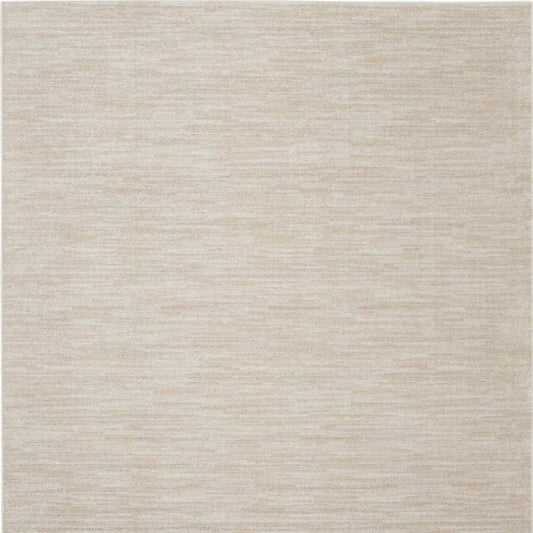 5' X 5' Ivory And Beige Square Non Skid Indoor Outdoor Area Rug - Homeroots - Flyclothing LLC
