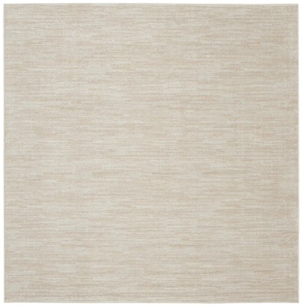 5' X 5' Ivory And Beige Square Non Skid Indoor Outdoor Area Rug - Homeroots - Flyclothing LLC