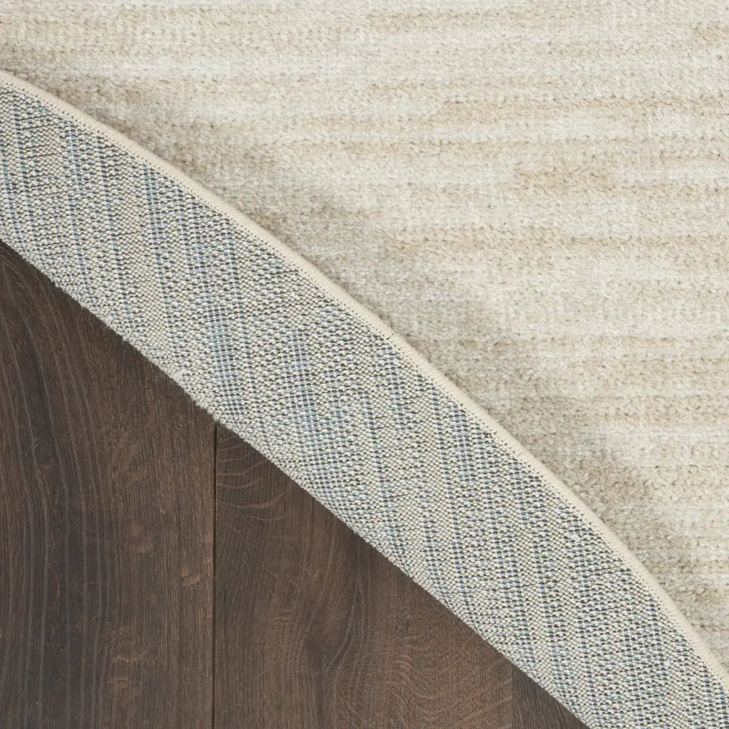 6' X 6' Ivory And Beige Round Non Skid Indoor Outdoor Area Rug - Homeroots - Flyclothing LLC