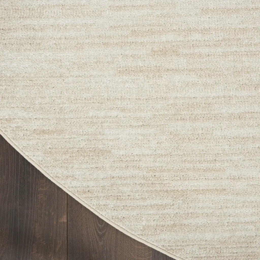 6' X 6' Ivory And Beige Round Non Skid Indoor Outdoor Area Rug - Homeroots - Flyclothing LLC