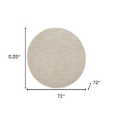 6' X 6' Ivory And Beige Round Non Skid Indoor Outdoor Area Rug - Homeroots - Flyclothing LLC