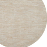 6' X 6' Ivory And Beige Round Non Skid Indoor Outdoor Area Rug - Homeroots