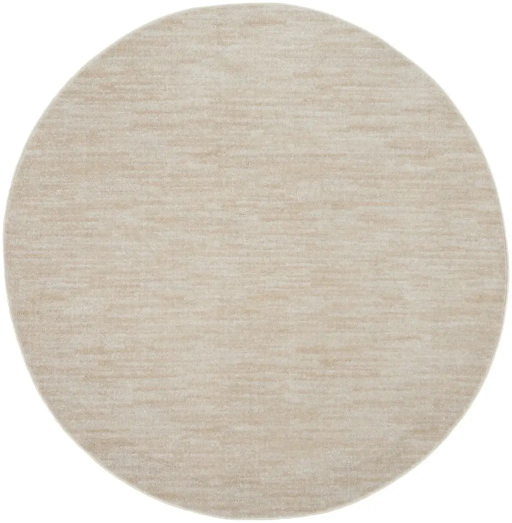 6' X 6' Ivory And Beige Round Non Skid Indoor Outdoor Area Rug - Homeroots - Flyclothing LLC