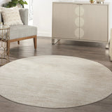 6' X 6' Ivory And Beige Round Non Skid Indoor Outdoor Area Rug - Homeroots - Flyclothing LLC
