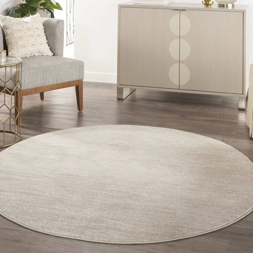 6' X 6' Ivory And Beige Round Non Skid Indoor Outdoor Area Rug - Homeroots - Flyclothing LLC