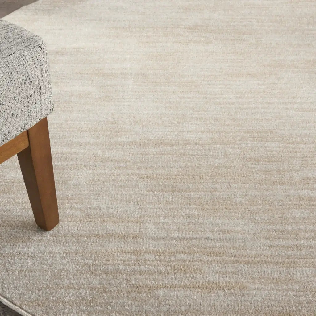 6' X 6' Ivory And Beige Round Non Skid Indoor Outdoor Area Rug - Homeroots - Flyclothing LLC
