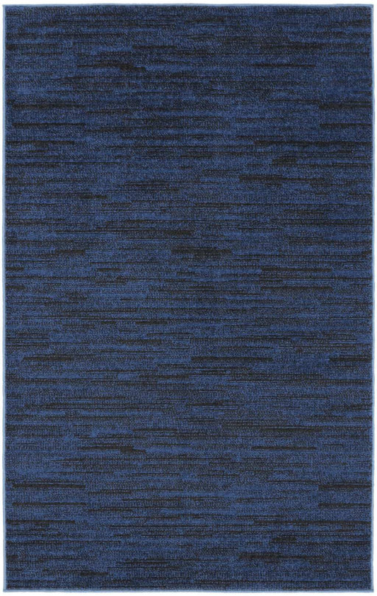 3' X 5' Midnight Blue Non Skid Indoor Outdoor Area Rug - Homeroots - Flyclothing LLC