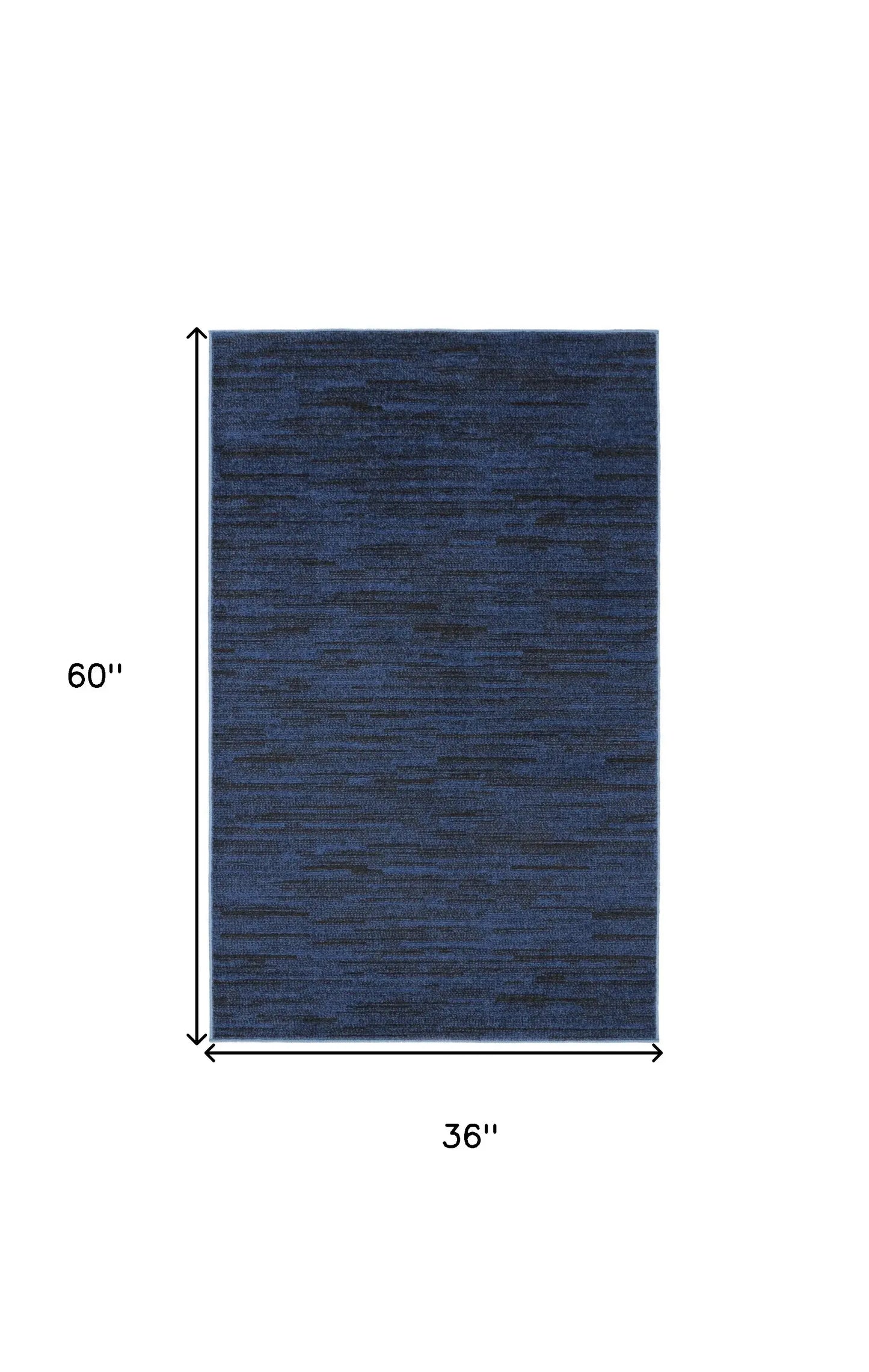 3' X 5' Midnight Blue Non Skid Indoor Outdoor Area Rug - Homeroots - Flyclothing LLC