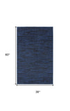 3' X 5' Midnight Blue Non Skid Indoor Outdoor Area Rug - Homeroots - Flyclothing LLC