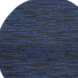 4' X 4' Midnight Blue Round Non Skid Indoor Outdoor Area Rug - Homeroots